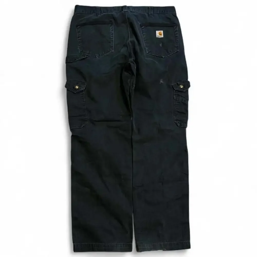 Vintage Carhartt Black Ripstop Cargo Work Pants 36x30